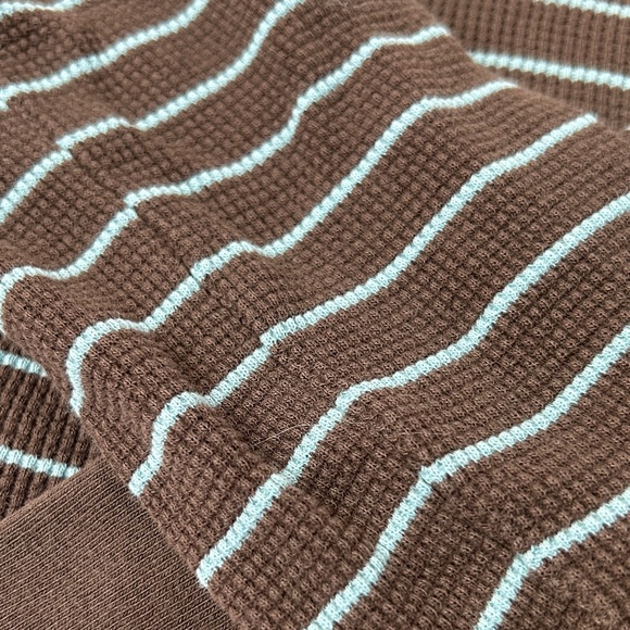 Mossimo Supply Co. Black and Teal Striped Henley - Picture 4 of 5